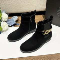 Vintage Girls Zipper Boots Non Slip Indoor Outdoor Travel Autumn Winter