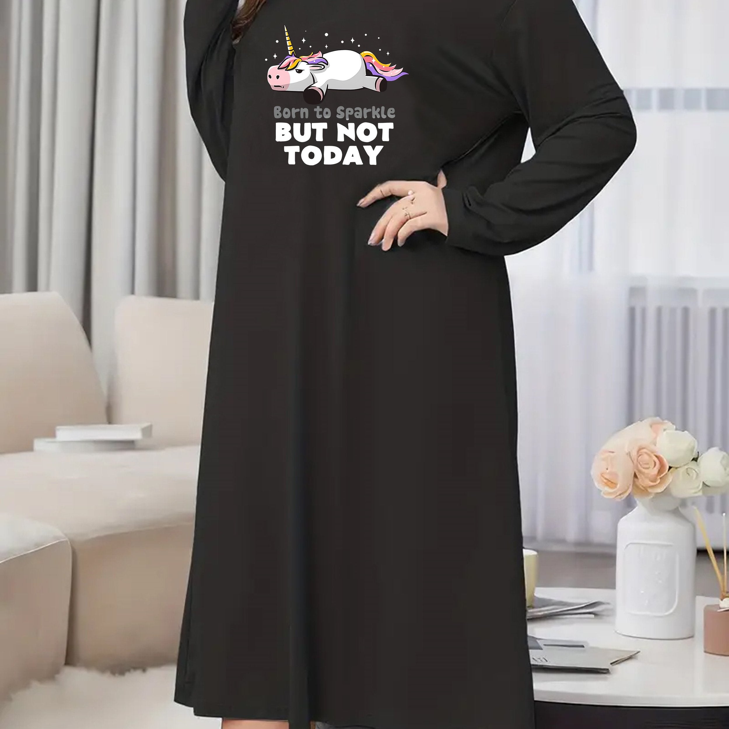 Nightdress Women's Plus Unicorn Sleep Dress