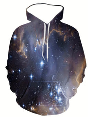 Men's Astronaut & Graphic Hoodie Active Breathable Hooded Sweatshirt