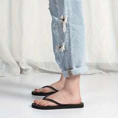 Women's Minimalist Flip Flops Open Toe Non Slip Flat Slide Shoes