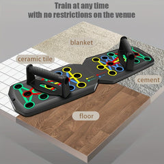 28-Hole Push Up Board - Chest Muscle Exercise Equipment