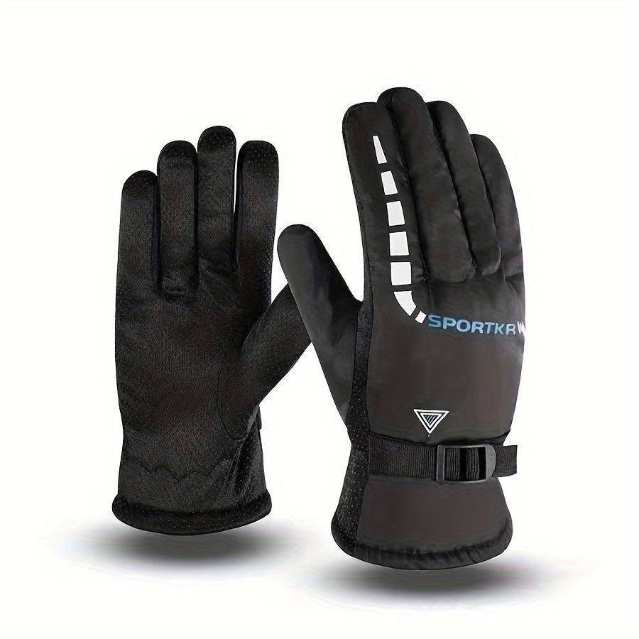 Winter Windproof Warm Cycling Outdoor Running Ski Cotton Gloves