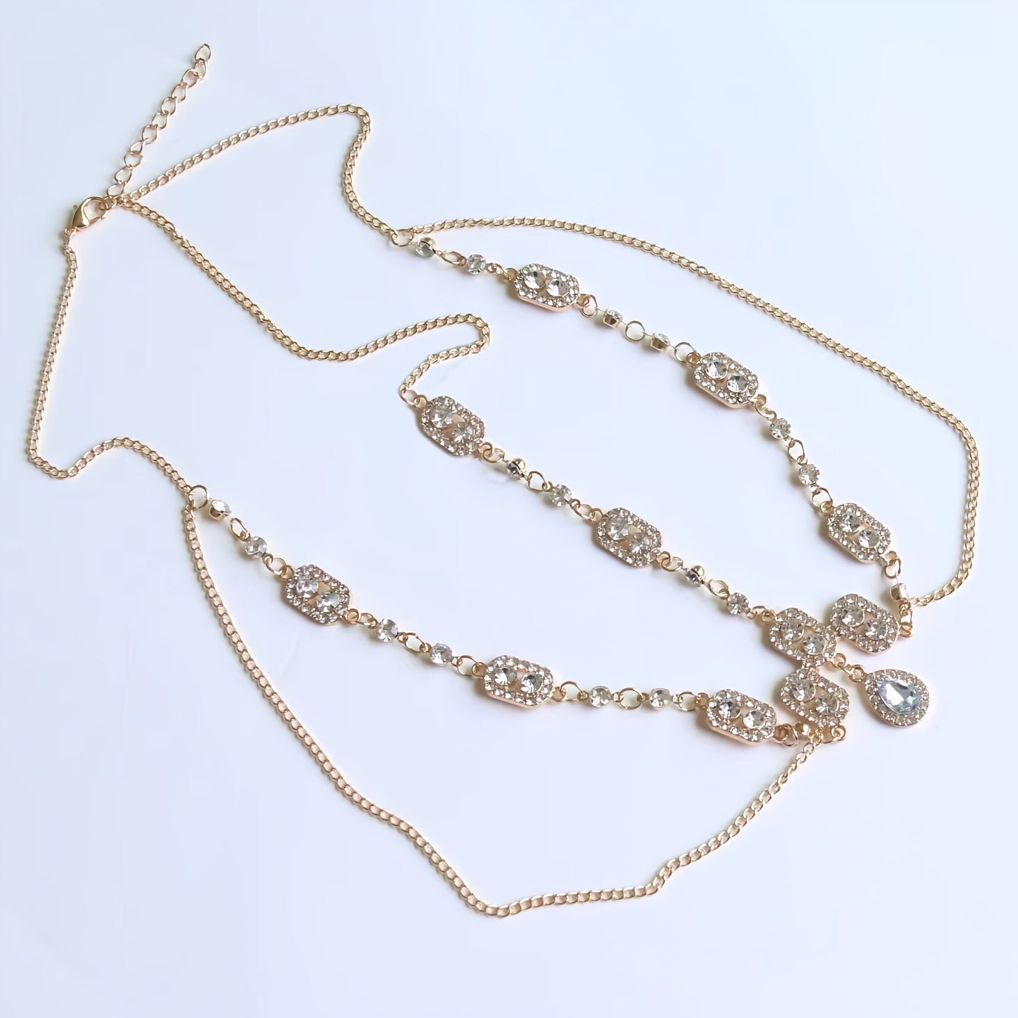 Rhinestone Chain Head Piece Headband Bridal Hair Accessories