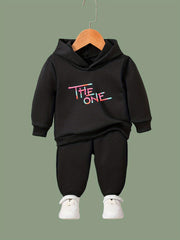 Rainbow Letter Print Hoodies Pants Set Spring Fall Sports Gift
