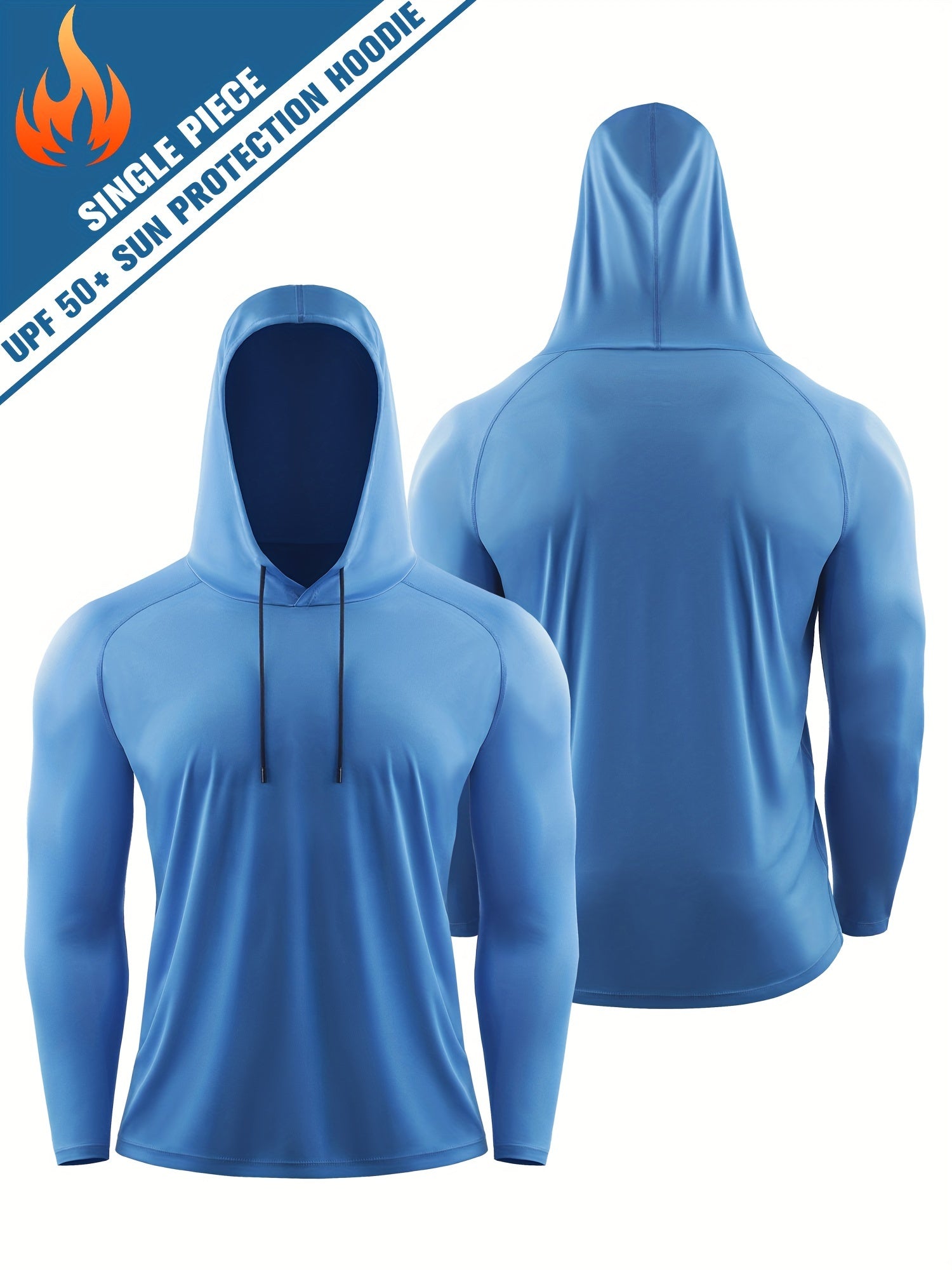 Men's UPF 50 Hooded Athletic Shirt for Sun Protection