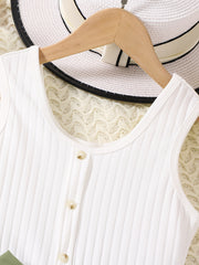 Girls Belted Jumpsuit Set for Summer Party