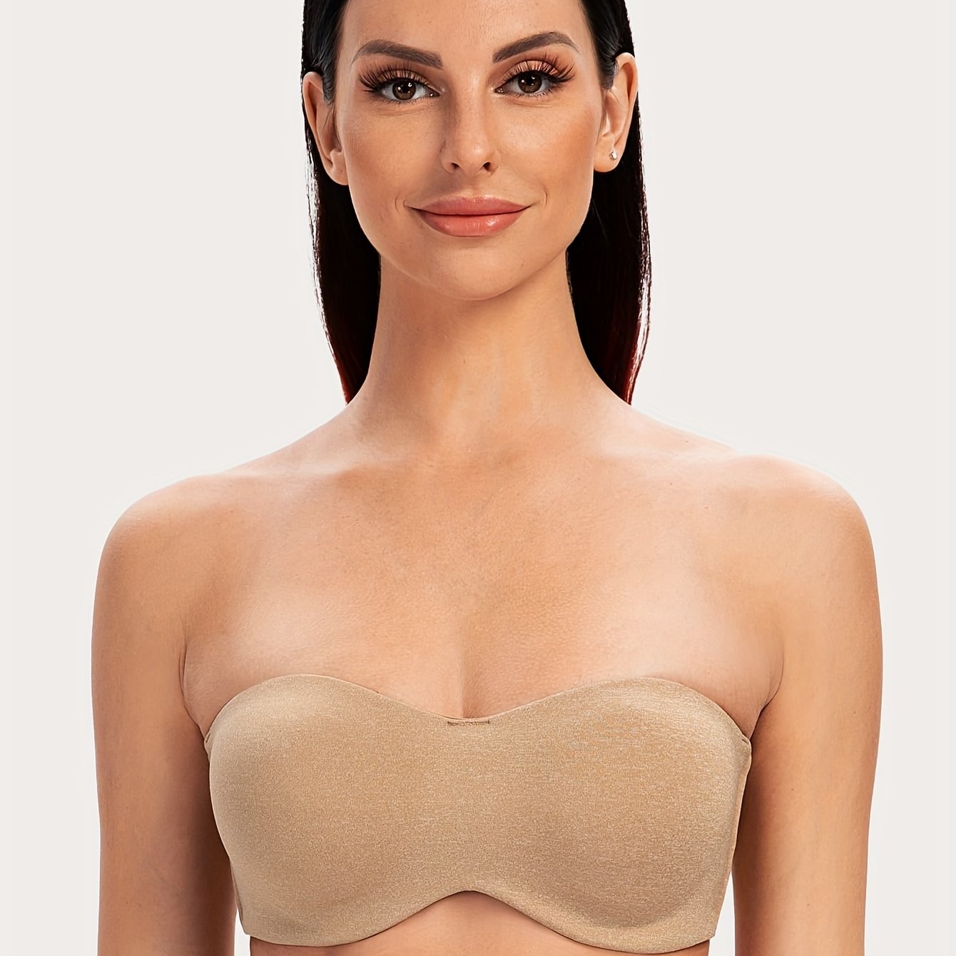 Solid Strapless Bandeau Bra Push Up Everyday Women's Lingerie