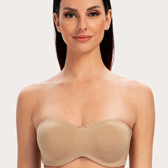 Solid Strapless Bandeau Bra Push Up Everyday Women's Lingerie