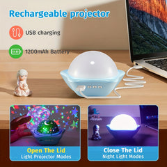 Star Projector Night Light for Kids with 6 Films USB Rechargeable