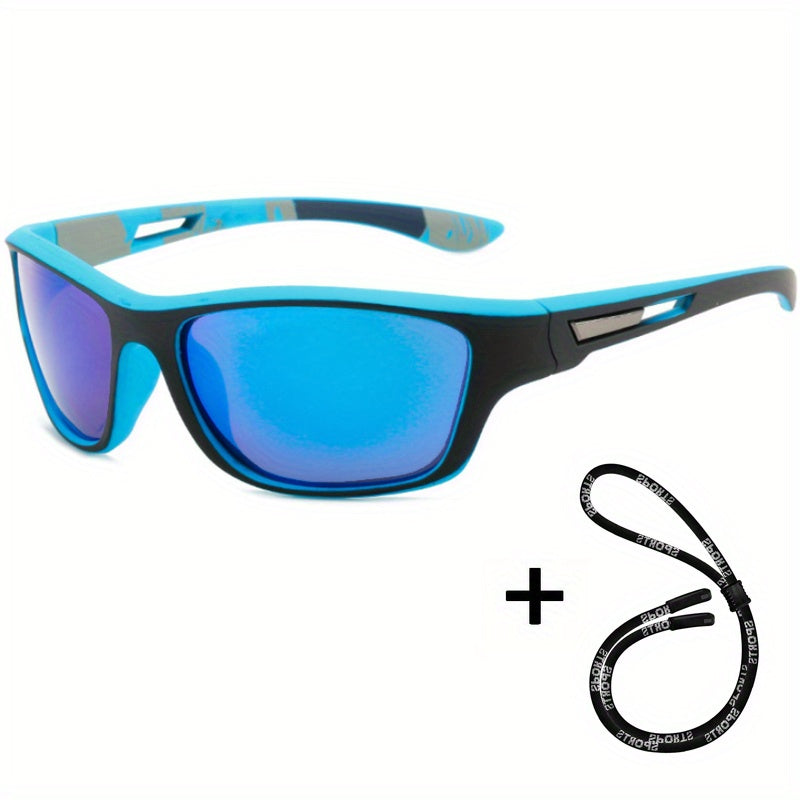 Outdoor Sports Glasses with Colorful Lenses and Anti Lost Strap