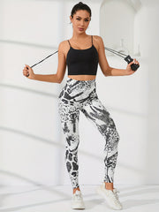 Leopard Print High Waist Hip Lift Leggings Sports Fitness Yoga Running Pants