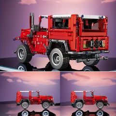 1010 Particle Red Off Road Building Block Toy
