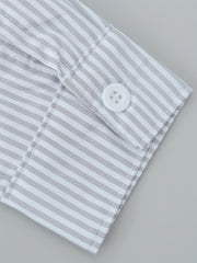 Girls Stripe Creative Top Long Sleeve Lapel Shirt