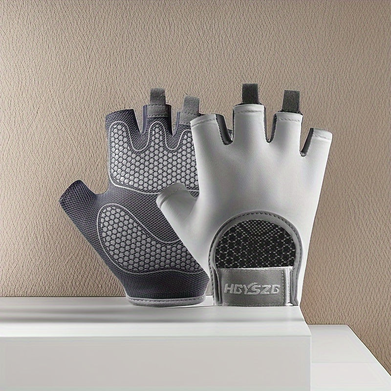 Kids Half Finger Cycling Gloves Non Slip Outdoor Sports Gloves Boys Girls 12-14