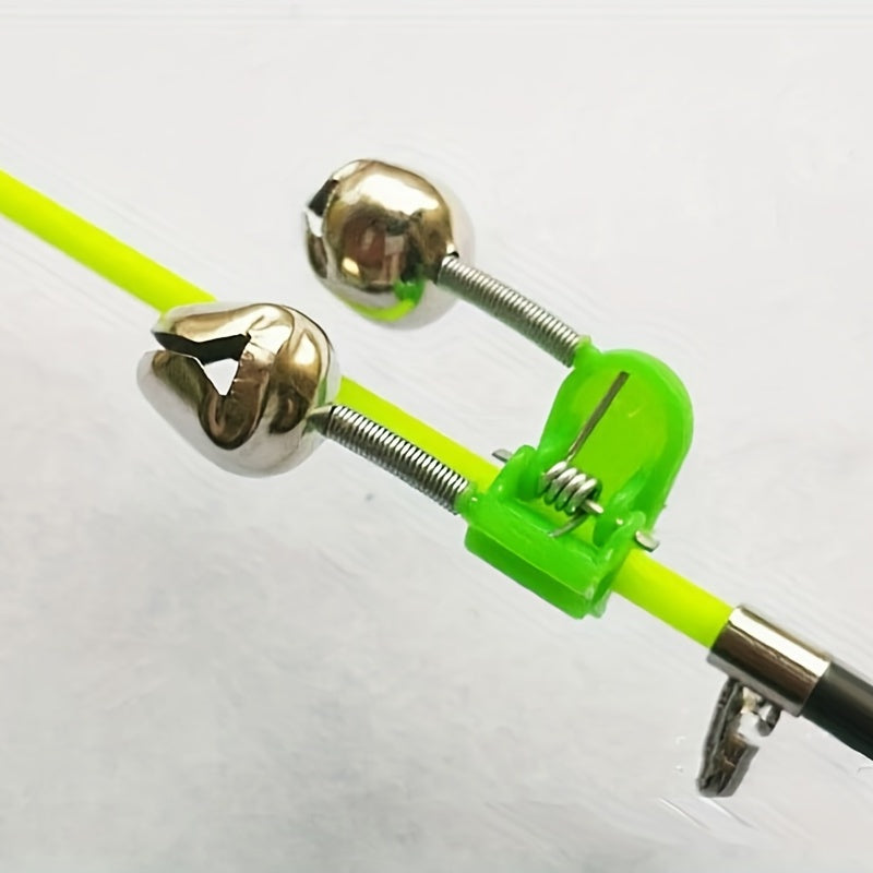 20pcs Double Ringing Fishing Bell Plastic Clip Buckle Sea Fishing Pole Tackle
