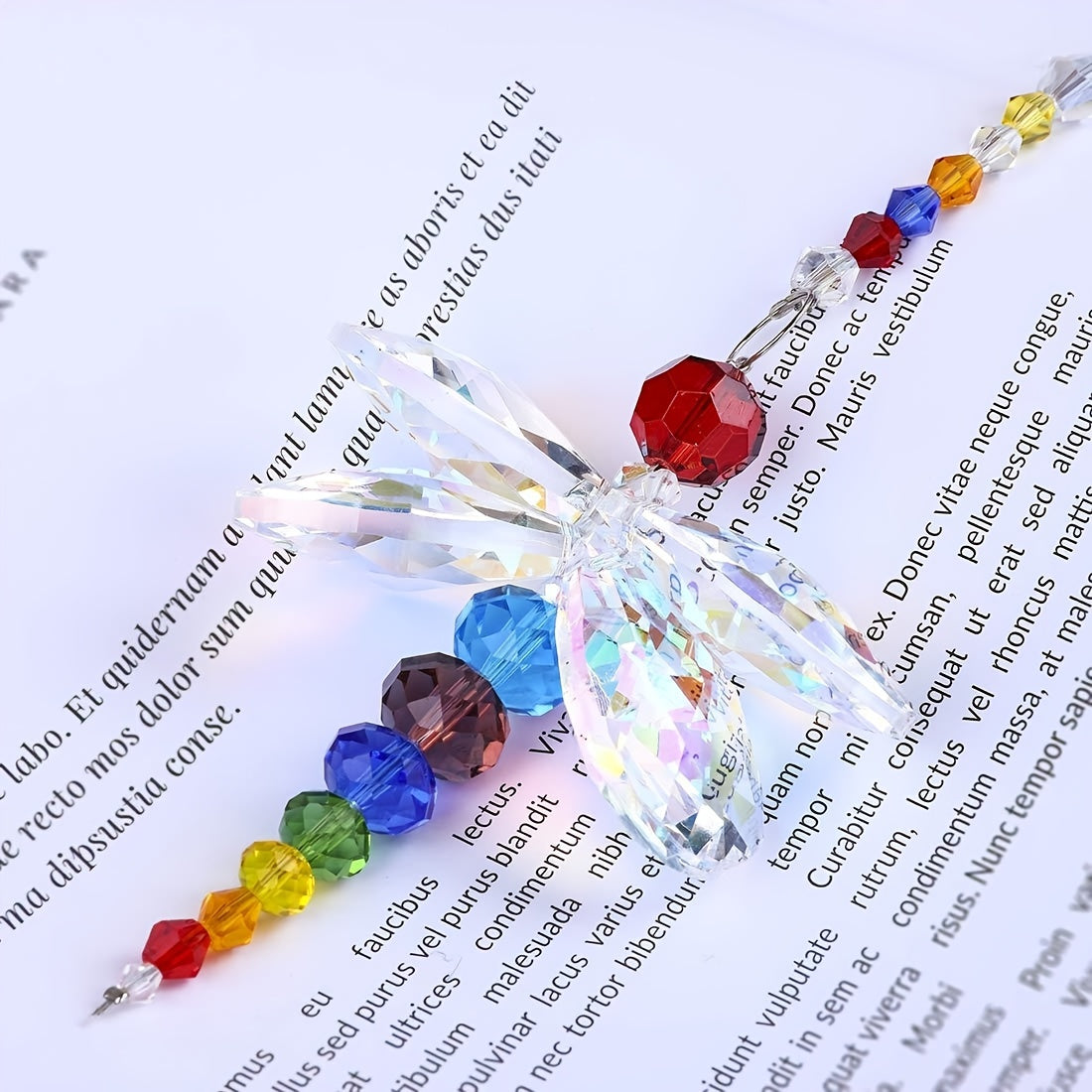 Dragonfly Chandelier Crystal Ball Prisms Rainbow Maker Beads Suncatcher