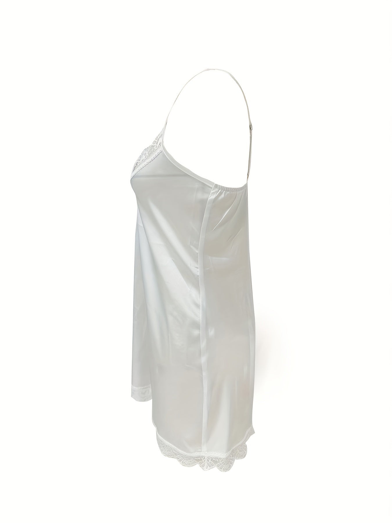 Lace Trim Nightdress V Neck Sleep Dress