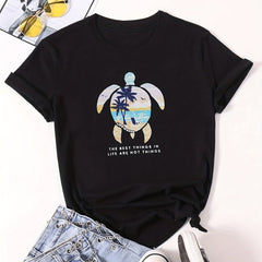 Sea Turtle & Seaside Women's Graphic T-shirt