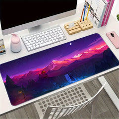 Purple Mountain Pattern Mouse Pad for Gamers