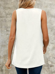 Women's Solid V Neck Tank Top Summer Sleeveless Blouse