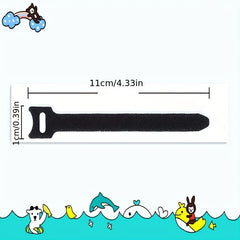 24pcs Reusable Zipper Strap Wire Organization Tape