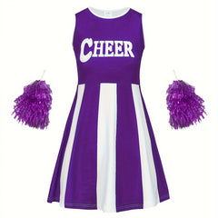Girls Cheerleading Suit For Sports Performance Gift Party Spirit Week