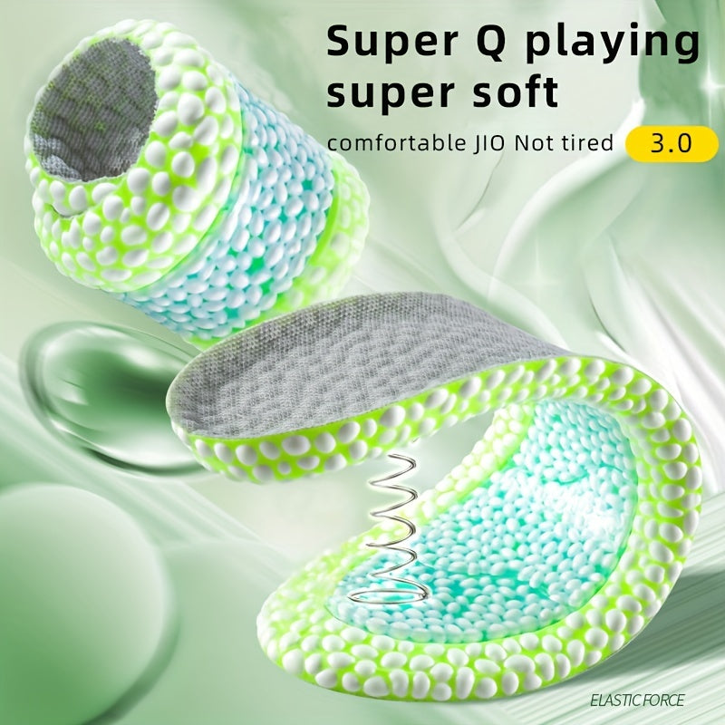 Upgraded Shock Absorption Insoles High Elastic Running Sneaker Pads