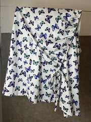 Butterfly Print Halter Neck Backless Loungewear Dress