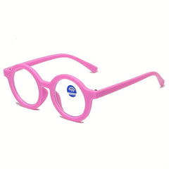 Round Frame Glasses Flat Mirror Glasses For Baby Girls Kids