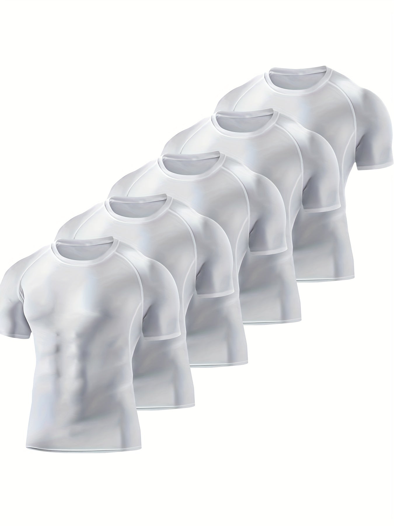 HOPLYNN Men's Compression Shirt Short Sleeve Crew Neck Undershirt