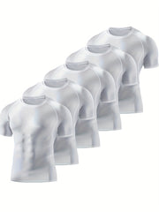 HOPLYNN Men's Compression Shirt Short Sleeve Crew Neck Undershirt