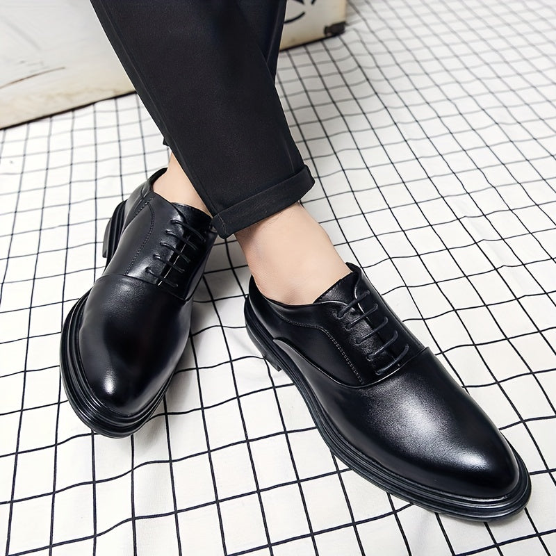 Men's Oxford Shoes Lace up Front Dress Shoes For Men Business Formal Tie Wedding
