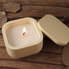 DIY Cement Jar Silicone Mold Gypsum Candle Holder With Lid Resin Mold