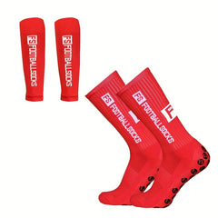 Soccer Sock & Calf Sleeves Set Anti Slip Sport Socks