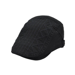 Men's Embroidered Cotton Beret Hat