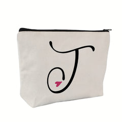 Monogram Travel Makeup Bag Roomy Cosmetic Bag With Zipper