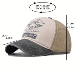 Distressed Denim Baseball Cap Washed Hat
