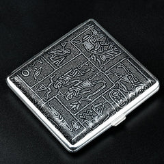 Leather Cigarette Case 20 Packs Men's Storage Box Windproof Cigarette Case