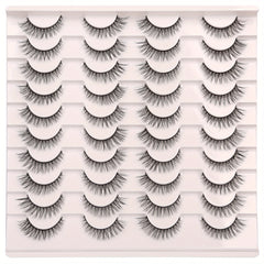 20 Pairs Natural Look Cat Eye Lashes 3D Light Volume Fluffy Eyelash Extension