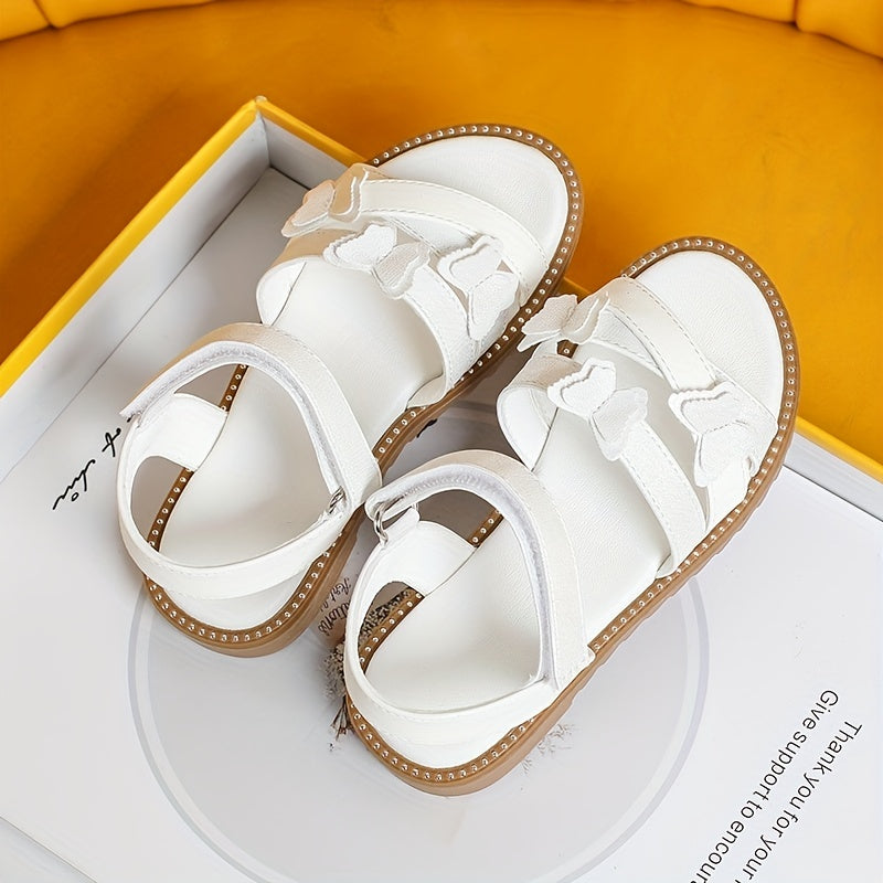 Non Slip Butterfly Princess Sandals for Girls Hook and Loop Fastener