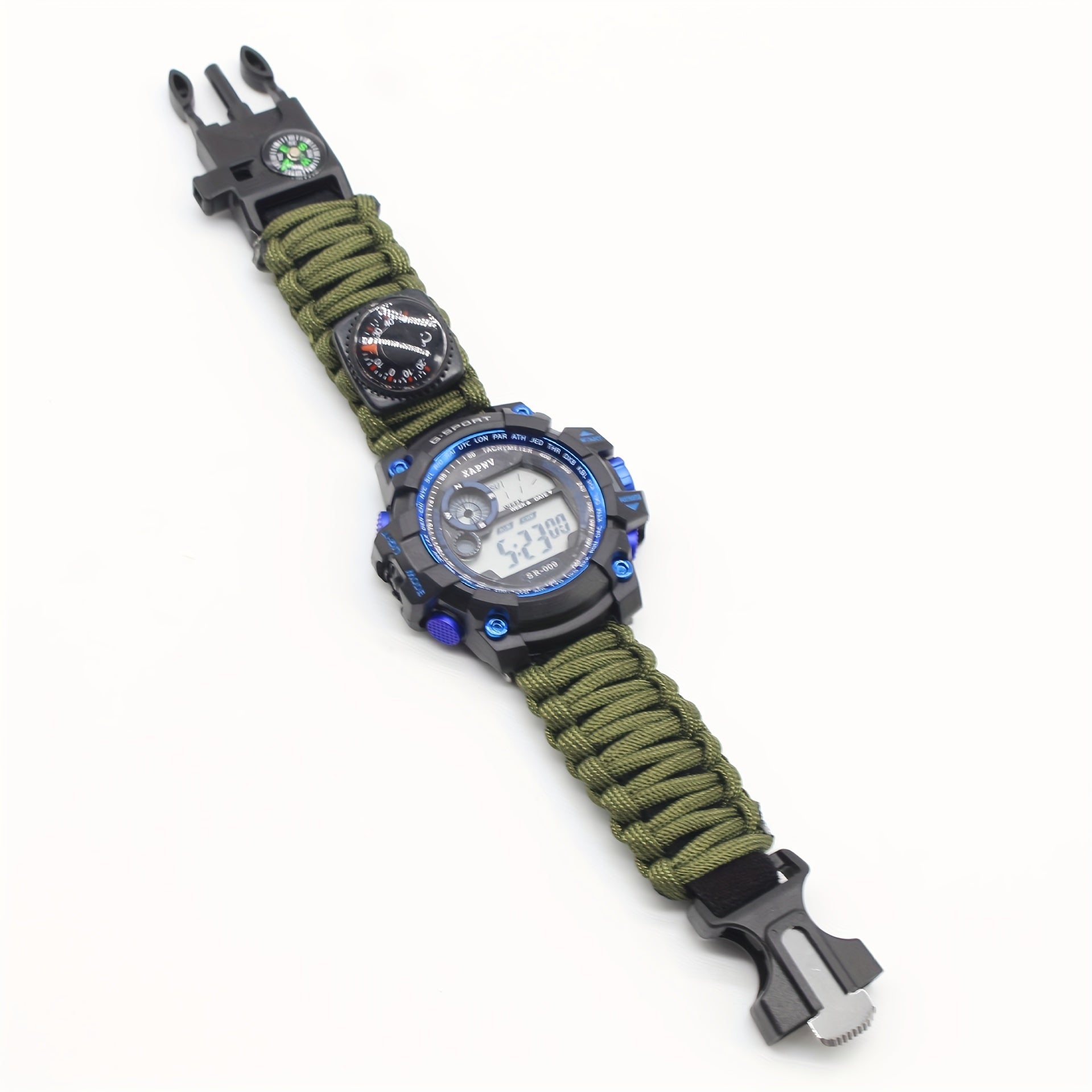 Waterproof Tactical Sports Watch Multifunctional Outdoor Lifesaving Survival