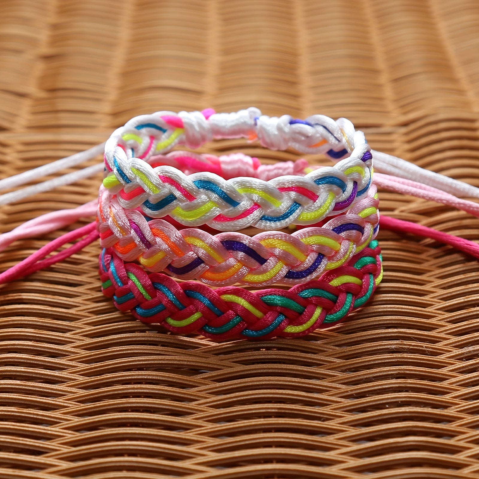1 Pc Hand Braided Baseball Bracelet Unisex Style Adjustable Men Women
