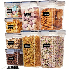 8pc Airtight Food Storage Containers with Lids for Flour Sugar Cereal