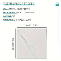 10pcs Marble Floor Stickers Waterproof Bathroom Decals 30