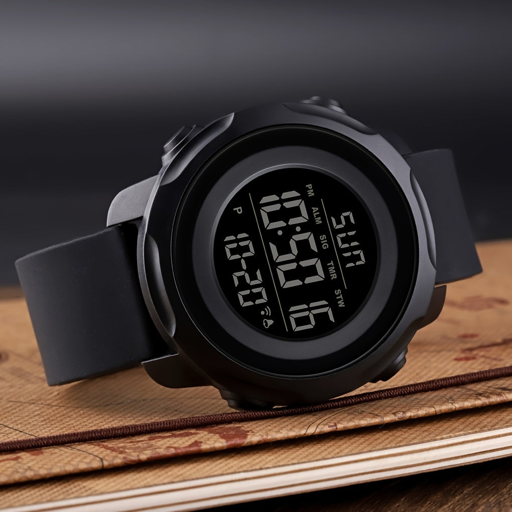 Unisex Waterproof Digital Sports Watch Alarm LED Backlight
