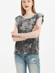 Tie Dye Crew Neck Sleeveless Top Summer Tank Top Women's Clothing