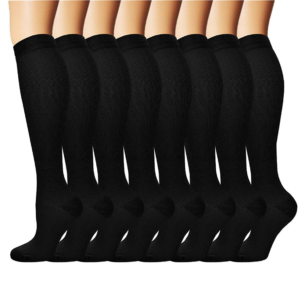 Breathable Compression Athletic Socks - 8 Pairs
