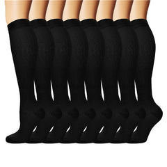 Breathable Compression Athletic Socks - 8 Pairs
