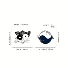 Cartoon Whale Alloy Brooch for Collar Clothes Decoration