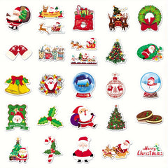 52pcs Santa Claus Series Waterproof Vinyl Stickers - Adults & Employees
